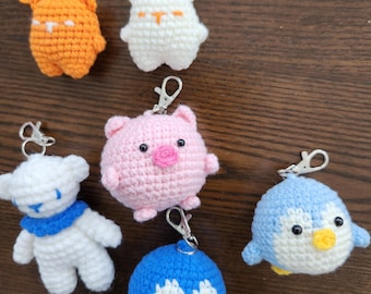 Porte-clés animaux au crochet, suspension de sac, suspension de miroir de voiture