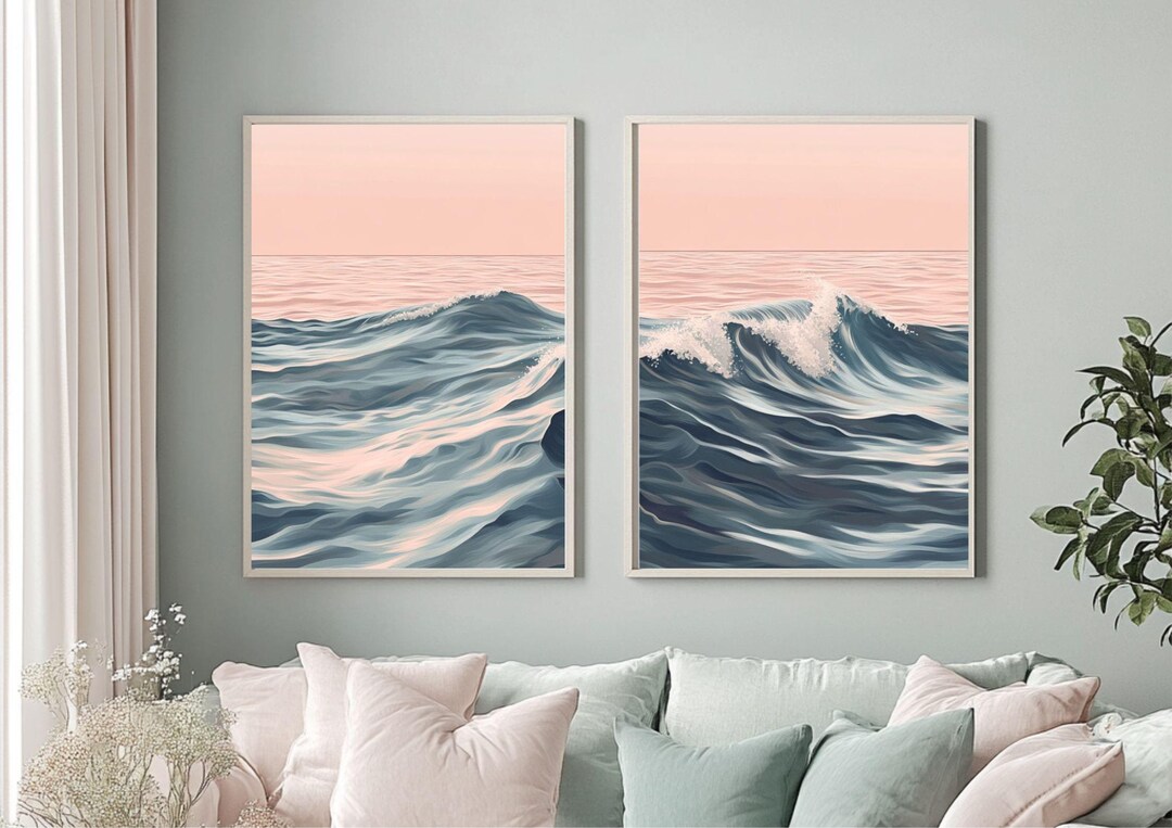Sea Serenity Diptych Ocean Themed Wall Art Set - Etsy