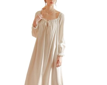 Women Dress | Vintage Dress | White Dress | Victorian Nightgown | Night Dress | Romantic Lingerie | Vintage Sleepwear