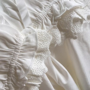 Robe femme Robe vintage Robe blanche chemise de nuit victorienne Robe de nuit Lingerie romantique Vêtements de nuit vintage image 5