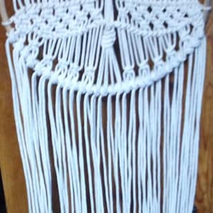 Hand-Knotted Macrame Wall Art – Dragonfly Design, Wood Hoop, Beads