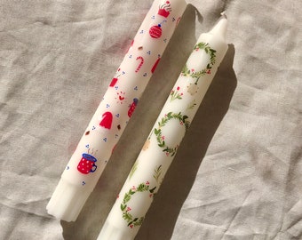 Hand-painted candles