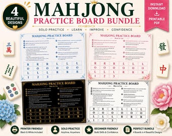 Mahjong Practice Board Bundle | Solo Charleston Training (PDF Download)
