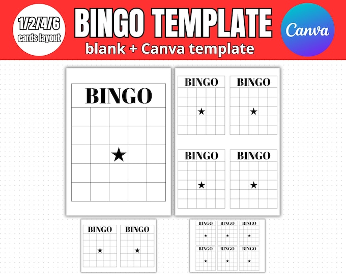 Editable Bingo Pattern Program Flyer, Easily Create Your Own 6 Game ...