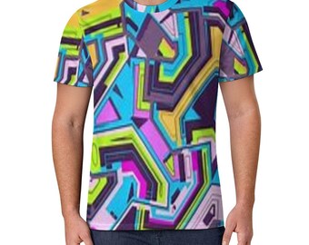 Chemise puzzle rétro pour homme