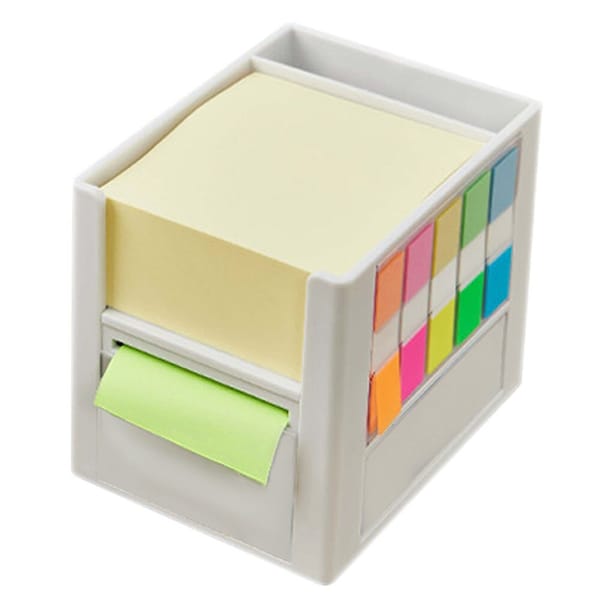 Pop-up Note Roll Sticky Note Assorted Index Flag Dispenser, 300 Sheets/3 Different Pad/7.5mm Roll Note (Light Grey)