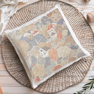 European Village Cross Stitch Pattern Digital Download | Pastel Embroidery Template | DIY Wall Decor