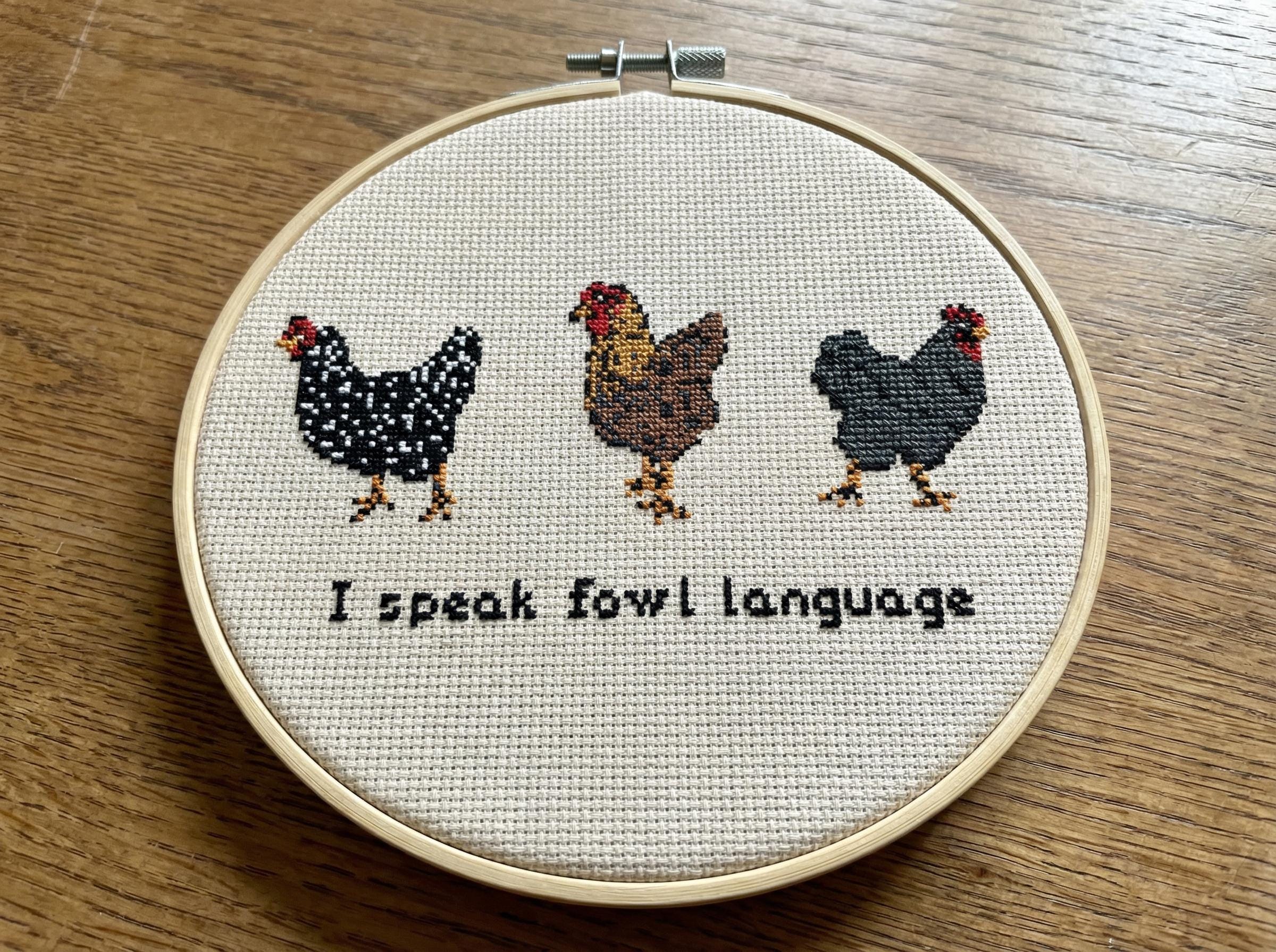 Chicken Cross Stitch Template | Stitch Kit Wall Art Digital
