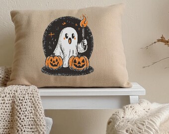 Retro Ghost Cross Stitch Template Download Vintage Halloween