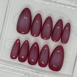 Rode en roze auranagels | Airbrush | Press on Nails