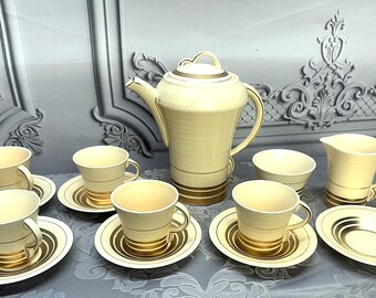 Art Deco 1920s 1930s  Morley Tea set Hand Painted with Gold, made in England.