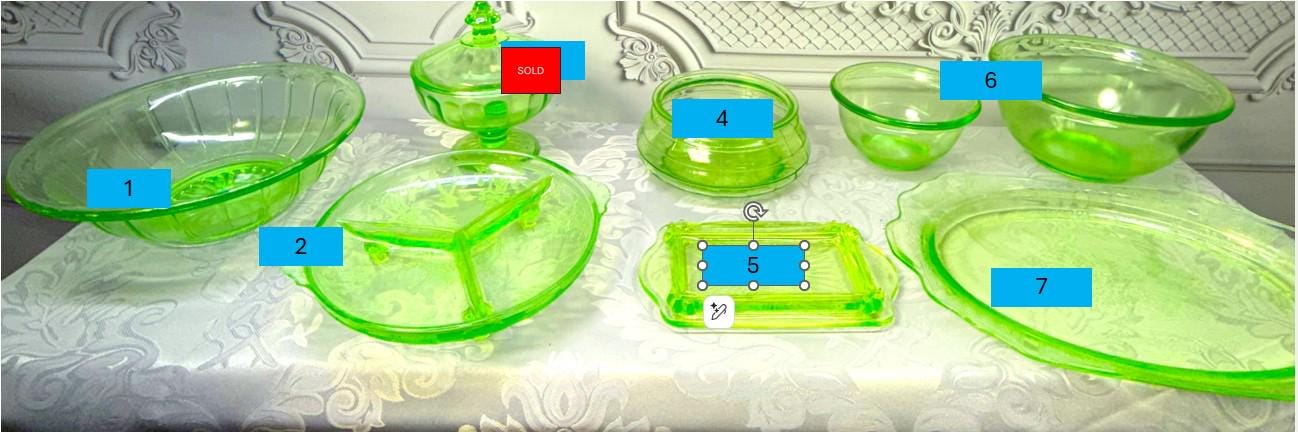 1930年代 アンカーホッキング カメオグリーン ウランガラス Fire