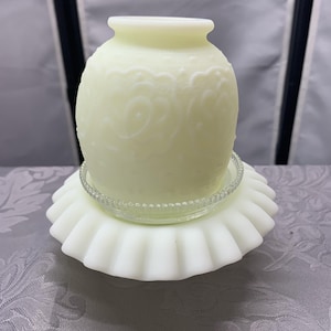 Fenton Uranium Custard Glass Collectable Fairy Light