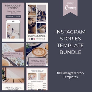 Templates for Instagram, Canva Templates, Social Media Templates, Editable Instagram Story, Instagram Templates for Stories Canva