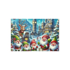 Cartões postais de belas artes, cartão de natal papai noel, cartão de papai noel, cartão engraçado