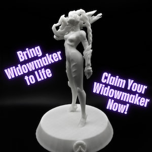 Statue imprimée en 3D inspirée par Widowmaker | Overwatch Fan Art à collectionner