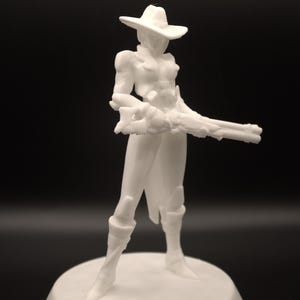3D Printed Statue Inspired by Ashe | Overwatch Fan Art Collectible