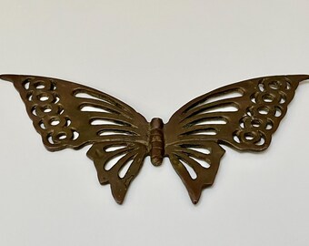Decoração de parede de borboleta de latão dos anos 1960