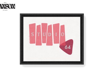 Midcentury Modern Retro Sign Wall Decor Studio 64 Descarga digital digital