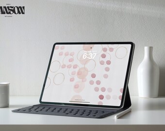 Papel Pintado Para iPad Acuarelas Abstractas Naranjas Rojas