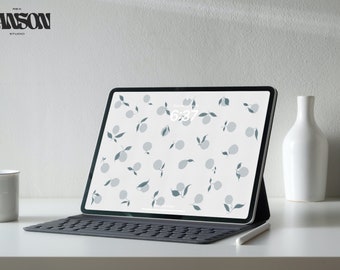 Naranja iPad fondo de pantalla azul descarga digital