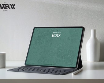 Fondo de pantalla digital para iPad verde abstracto simple