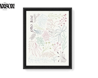 Pro Roe Floral Wall Decor Descarga digital Colores apagados