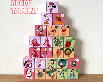 Disney Adventskalender om af te drukken | Kerst Countdown DIY Adventskalender voor kinderen | Vakantieactiviteit | Direct downloaden | Adventskalender 2025