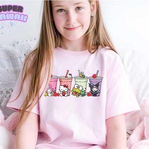 Personalized Cute Catt Birthday Tshirt, Kawaii Cart Birthday Theme Party, Cute Shirt, Personalized Family Birthday Party, Gifts for Birthday