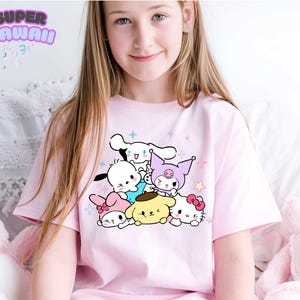 Personalized Cute Catt Birthday Tshirt, Kawaii Cart Birthday Theme Party, Cute Shirt, Personalized Family Birthday Party, Gifts for Birthday