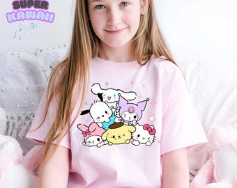 Personalized Cute Catt Birthday Tshirt, Kawaii Cart Birthday Theme Party, Cute Shirt, Personalized Family Birthday Party, Gifts KIT03