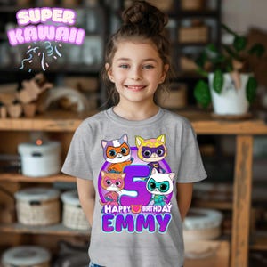 Super Kit Inspired Birthday T Shirt, Super Kit Party theme, Personalized Family Birthday Party, Gifts for birthday, Unisex, Custom