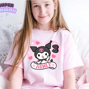 Personalized Cute Catt Birthday Tshirt, Kawaii Cart Birthday Theme Party, Cute Shirt, Personalized Family Birthday Party, Gifts for Birthday