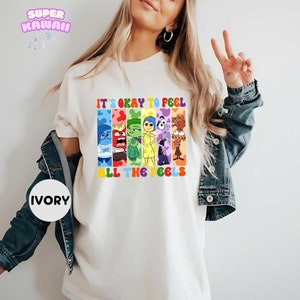 All emotions, Inside Shirt Out, Mental Health Matters, Comfort Colors, Joy, Sadness, Anger, Fear, Disgust, Riley, Funny ITM04