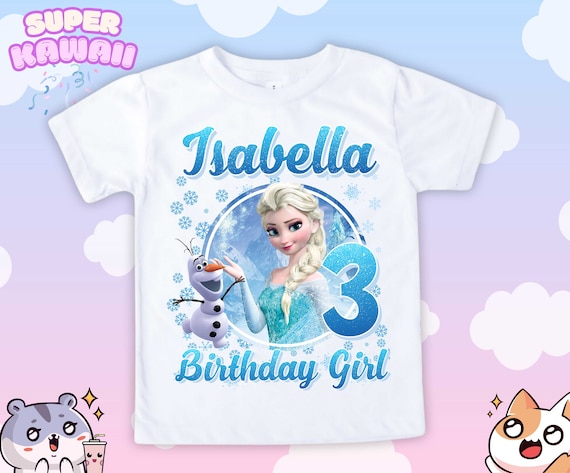 Personalized Birthday Princess T-Shirt, Elsa Birthday Theme Party, Cute Shirt, Custom Family Birthday Party FR06