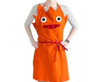 Calcifer apron for adults (Howl's Moving Castle / Studio Ghibli inspired) – sewing pattern
