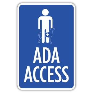 ADA ACCESS, Aluminum Sign, Metal Sign, Street Sign, Outdoor Sign, Parking Sign, Business Sign, Property Sign, Sign for Wall