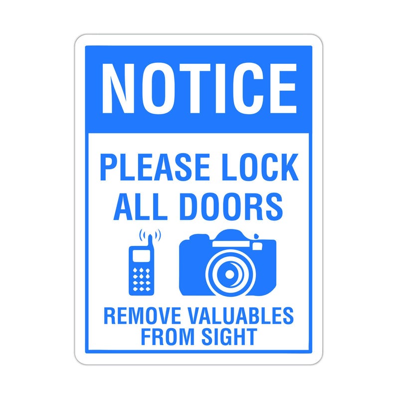 Please Lock the Door Sign - Etsy