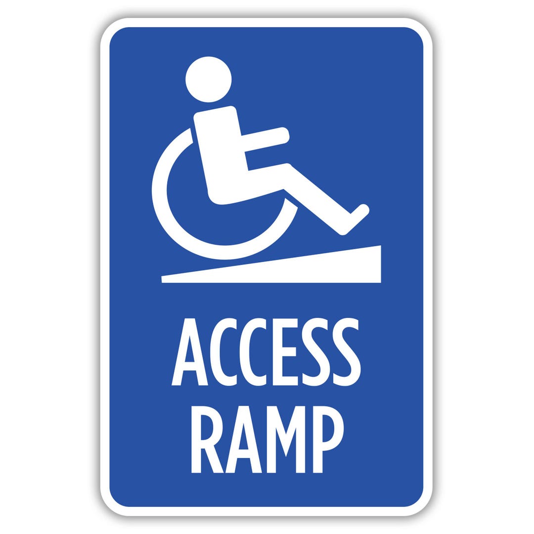 ADA ACCESS RAMP, Aluminum Sign, Metal Sign, Street Sign, Outdoor Sign ...