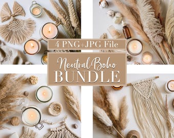 Minimalistische natürliche Boho Bundle Hintergrund Mockups druckbare herunterladbare Hintergrundbild