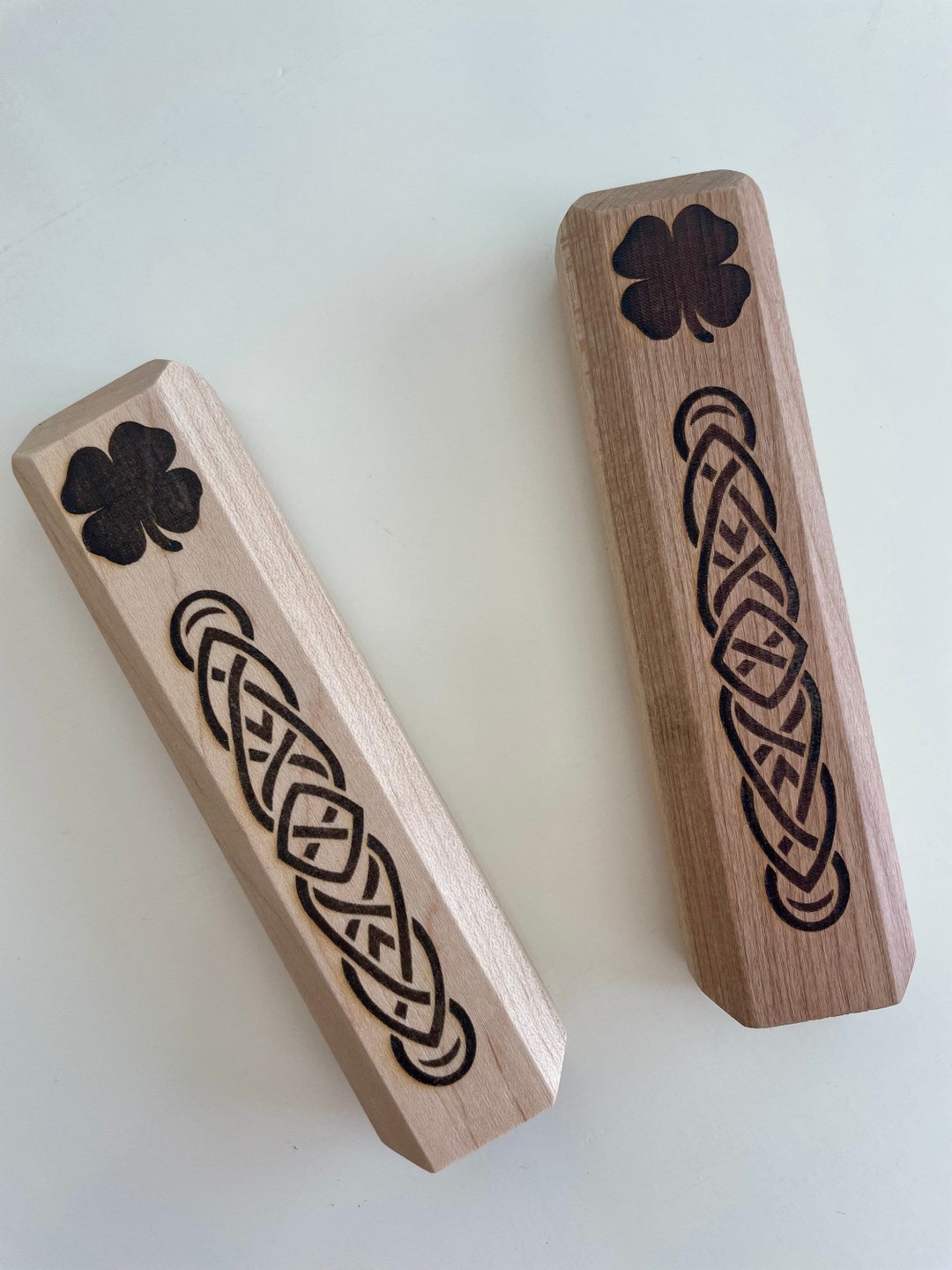 Beer Tap Handle, Tap Pull, 4 Leaf Clover Design, Maple or Cherry Wood ...