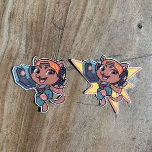 VALORANT Raze Cat Spray Waterproof Holographic Vinyl Sticker