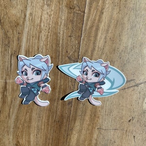 VALORANT Jett Cat Spray Waterproof Holographic Vinyl Sticker