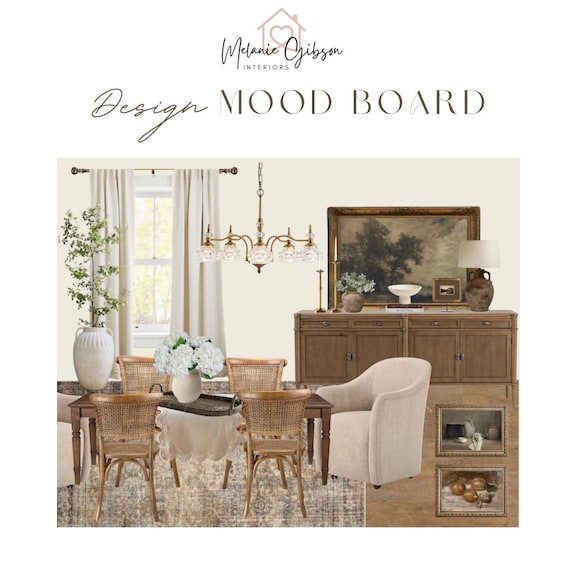 Custom Interior Design Mood Board | Room Design Concept And Color Palette | Furniture Layout And Shopping List | Virtual Room Makeover