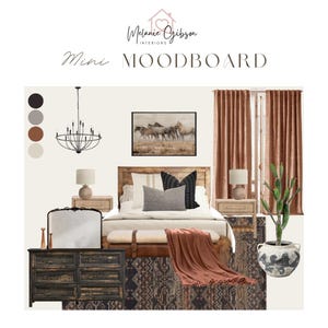 Mini Mood Board | Affordable Interior Design Concept for One Room | Online Styling Service
