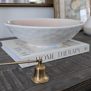 White Ceramic Serving Bowl - Stylish Housewarming Gift