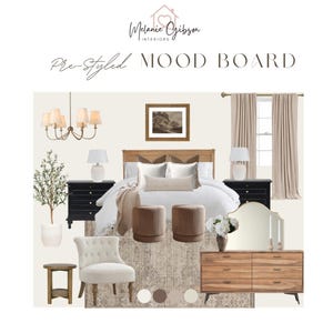 Farmhouse Bedroom Design Mood board - Shop the look!