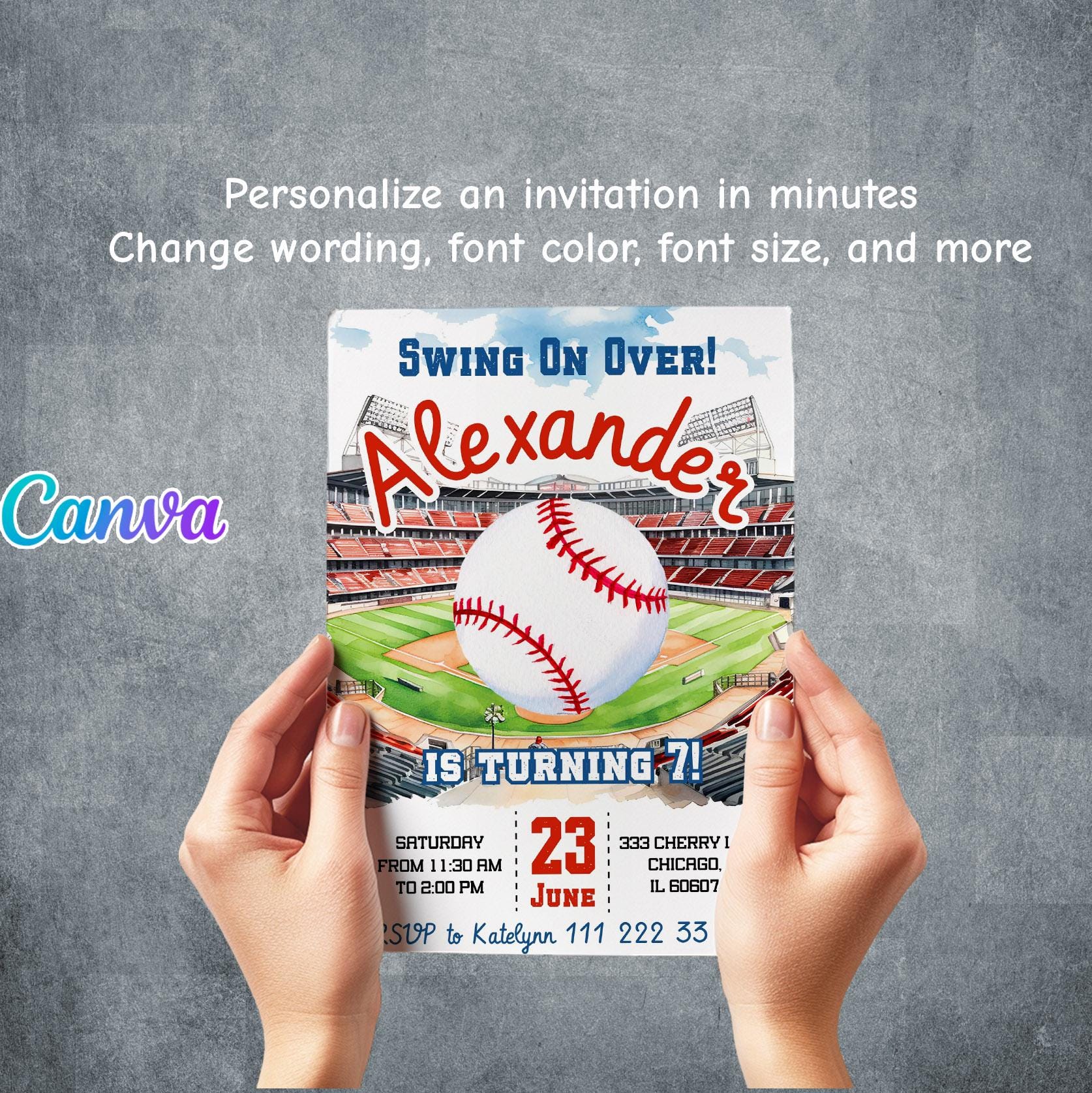 Baseball Invitation, National League Birthday Invitation Template ...