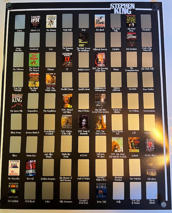 Scratch-Off Poster with Stephen King Novels, Books, and Collections