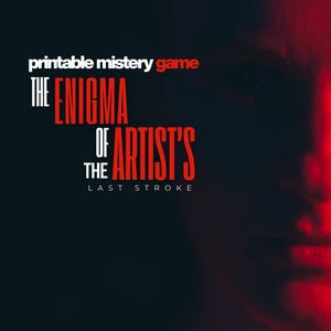 Artist's Last Stroke Murder Mystery Case-bestanden, afdrukbaar detectivespel (pdf)